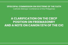 A clarification on the CBCP position on Freemasonry and a note on Canon 1374 of the CIC