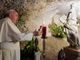 Pope Francis prays at St. Paul’s Grotto in Malta
