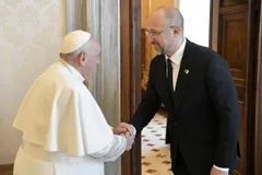 Ukraine’s prime minister asks Pope Francis to help bring back children taken to Russia