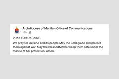 Philippine church leaders join peace prayers for Ukraine