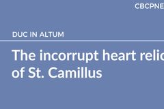 The incorrupt heart relic of St. Camillus