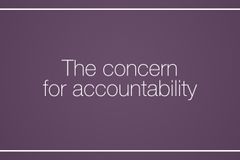 The concern for accountability