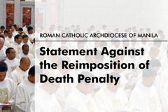 Archdiocese of Manila’s Clergy Statement Against Death Penalty