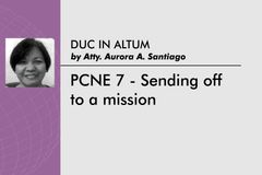 PCNE 7 – Sending off to a mission