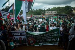 Filipino Muslims protest Israeli attacks in Gaza