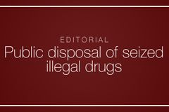 Public disposal of seized illegal drugs