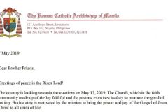 Letter to Priests on the 2019 Elections