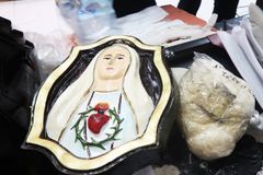 Illegal drugs found inside image of Virgin Mary