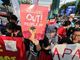 Environmental defenders protest at COP 28 in Dubai on international human rights day