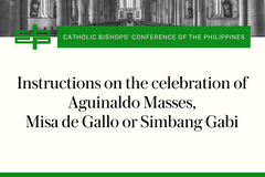 Instructions on the celebration of Aguinaldo Masses, Misa de Gallo or Simbang Gabi