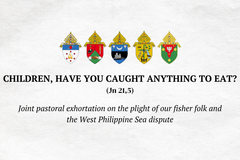 Joint pastoral exhortation on the plight of our fisher folk and the West Philippine Sea dispute