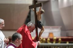 Pope Francis celebrates Good Friday liturgy at the Vatican