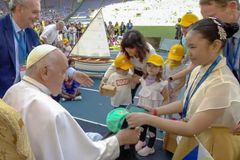 Pope Francis meets with 50,000 for World Children’s Day in Rome’s Olympic Stadium
