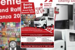 Bente-bente grand raffle bonanza, inikunsad ng Caritas Manila