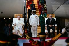 Pope Francis arrives in Papua New Guinea