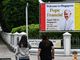 Students greet Pope Francis with art in Singapore