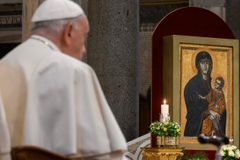 Pope Francis prays rosary for peace on eve of first anniversary of Hamas’ Oct. 7 attack
