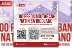 100 pesos mo, Tabang natin sa Bicolano, inilunsad ng Archdiocese of Lipa