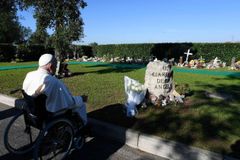Pope Francis prays in cemetery for unborn children on All Souls’ Day