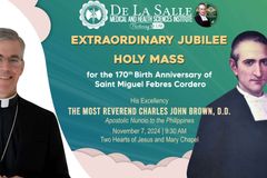 “Extraordinary jubilee mass” kay St.Miguel Febres Cordero, pangungunahan ng Papal Nuncio