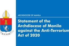 Statement of the Archdiocese of Manila against the  Anti-Terrorism Act of 2020