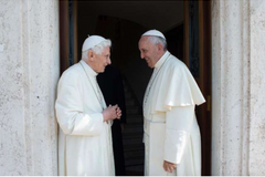 Why did Pope Francis visit Benedict XVI? To say happy birthday!
