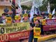 Labor groups protest failed wage hike after Congress ends session without deal