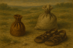 Disciples depend only on God so they would  ‘carry no money bag, no sack, no sandals…’