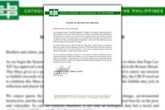 Taumbayan, hinimok ng CBCP na makiisa sa season of creation - VeritasPH