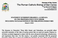 Statement of Bishop Gerardo A. Alminaza on the Proposed Executive Order including Nuclear Power in the Philippine Energy Mix