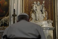 Pope Francis prays rosary for peace in Ukraine and around the world