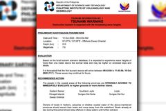 PHILVOCS, naglabas ng tsunami warning sa karagatan ng Davao - VeritasPH