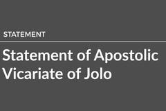 Statement of Apostolic Vicariate of Jolo