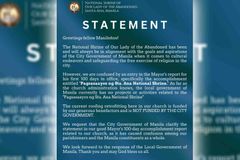 National Shrine of Our Lady of the Abandoned, itinanggi ang paratang ni Mayor Isko - VeritasPH