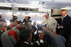 ‘Just the facts,’ pope tells reporters, commenting on news media