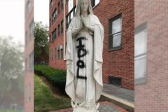 Statues of Mary vandalized in weekend of Catholic church attacks