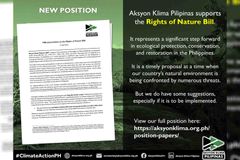 Pagsasabatas sa Rights of Nature bill, panawagan ng AKP sa kongreso - VeritasPH