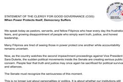 Pag-iral ng politika sa impeachment case ni VP Duterte, babala ng CGG - VeritasPH