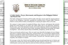 OCD, nababahala sa kawalang katarungan sa bansa - VeritasPH