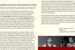 Pagkukulang sa pagtugon at komunikasyon sa pagkasawi ng 2-student athletes, inamin ng Jesuits - VeritasPH