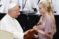 Pope: Like a stream leading to its source, music leads us to God
