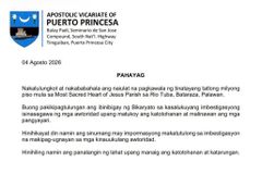 Apostolic Vicariate of Puerto Princesa, nababahala sa pagkawala ng pondo ng Most Sacred Heart of Jesus Parish - VeritasPH